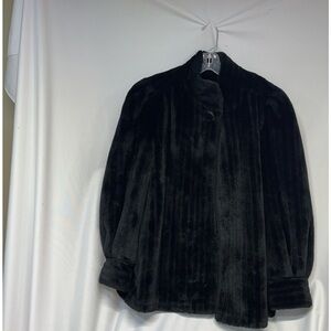 Casper 1960s Vintage Borgessa Styled by Casper Black  Fur coat M